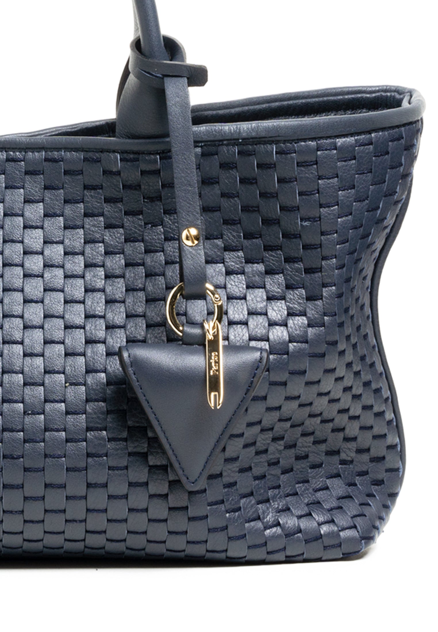 "3" Ikonischer dreieckiger Charm Marineblau