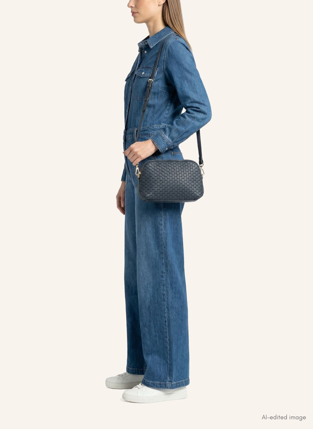 Borsa a tracolla “1789” Small Blu Navy di Parise – vista alternativa 5