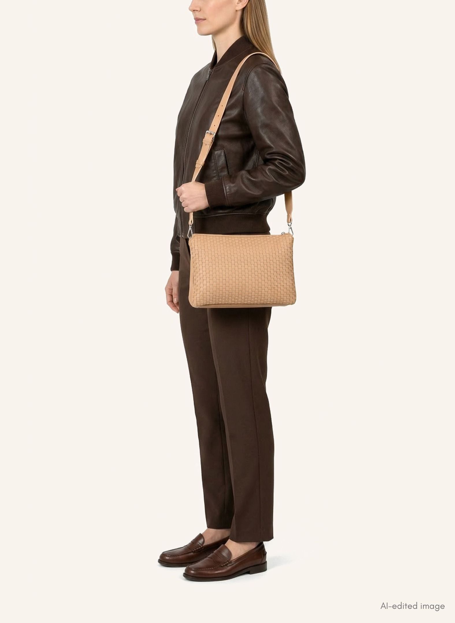 Borsa a tracolla "21" Cammello