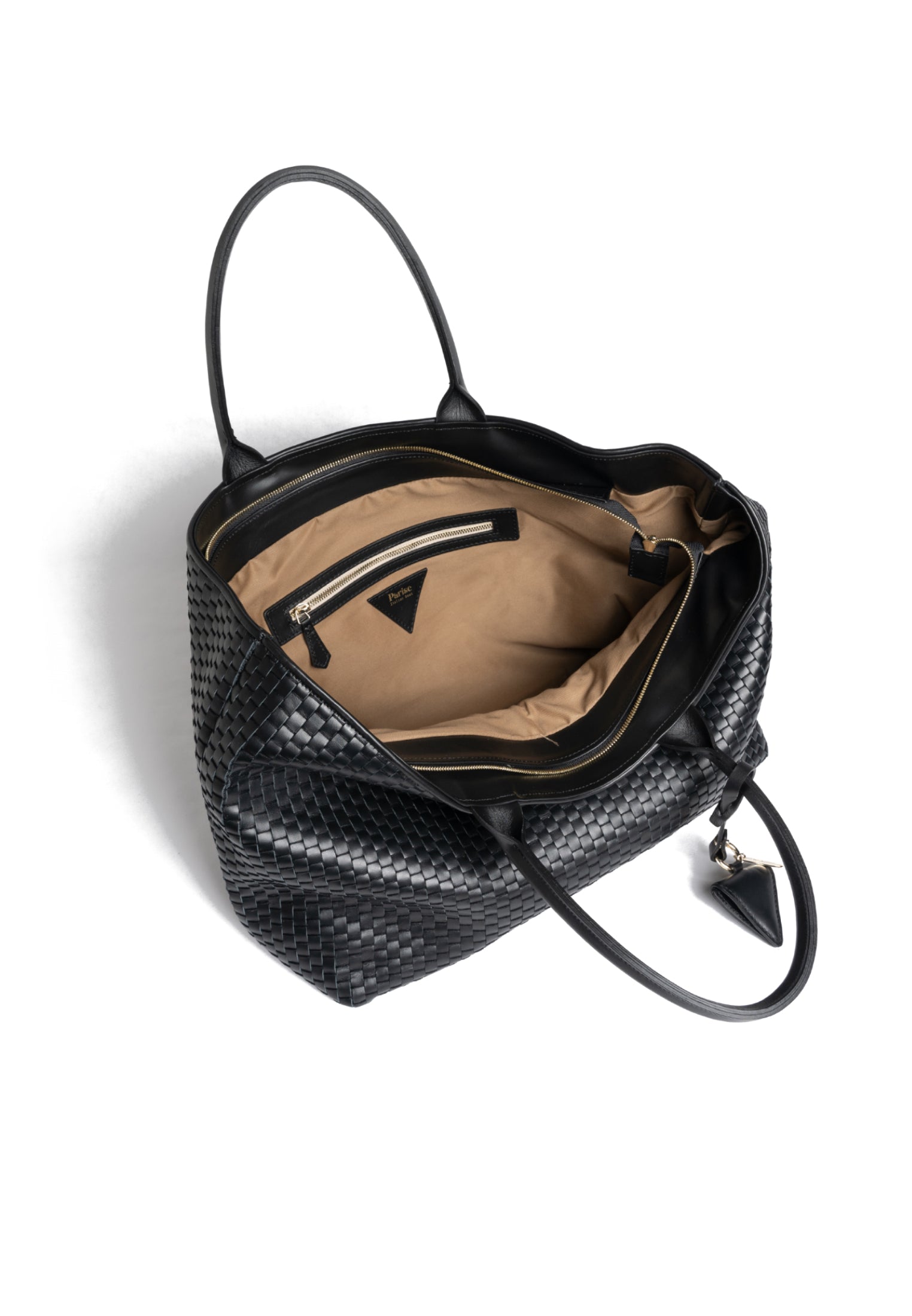 Tote Bag Large "60" Nero con zip