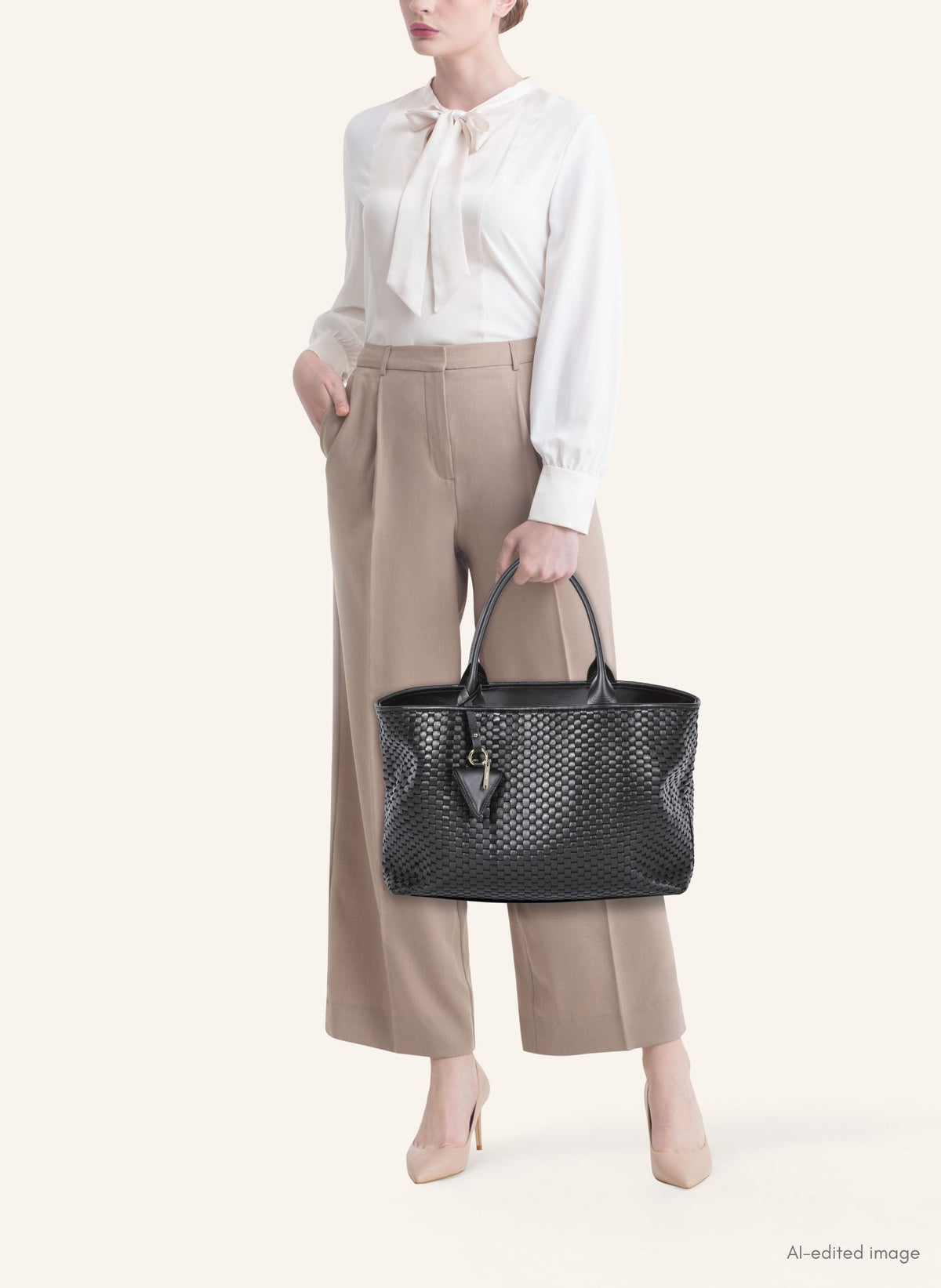 Shopper “60” Medium Nero di Parise – vista alternativa 5