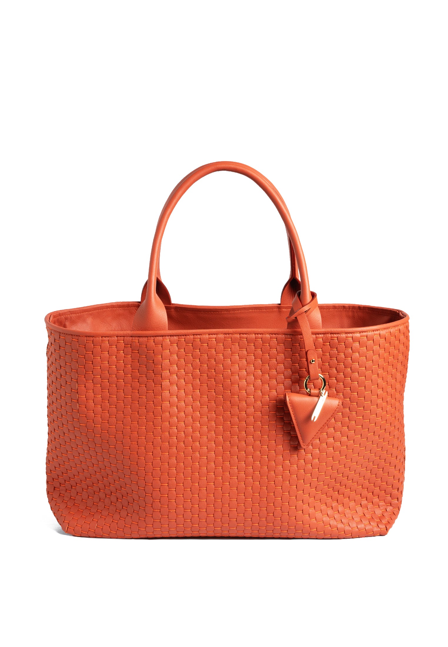 60 Medium Shopping Bag Ginger - Italian Woven Leather Tote | Parise