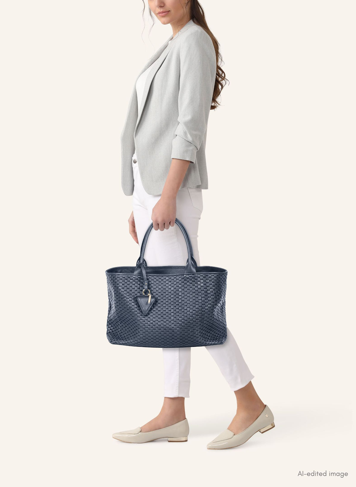 Shopper “60” Medium Blu Navy di Parise – vista alternativa 6