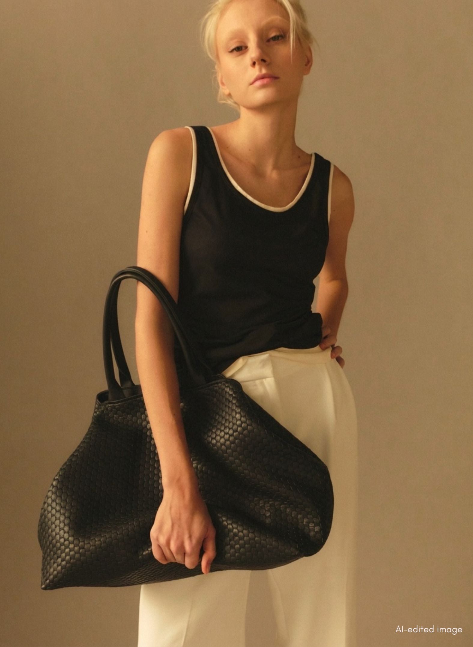 Large "60" Schwarz Tote Bag