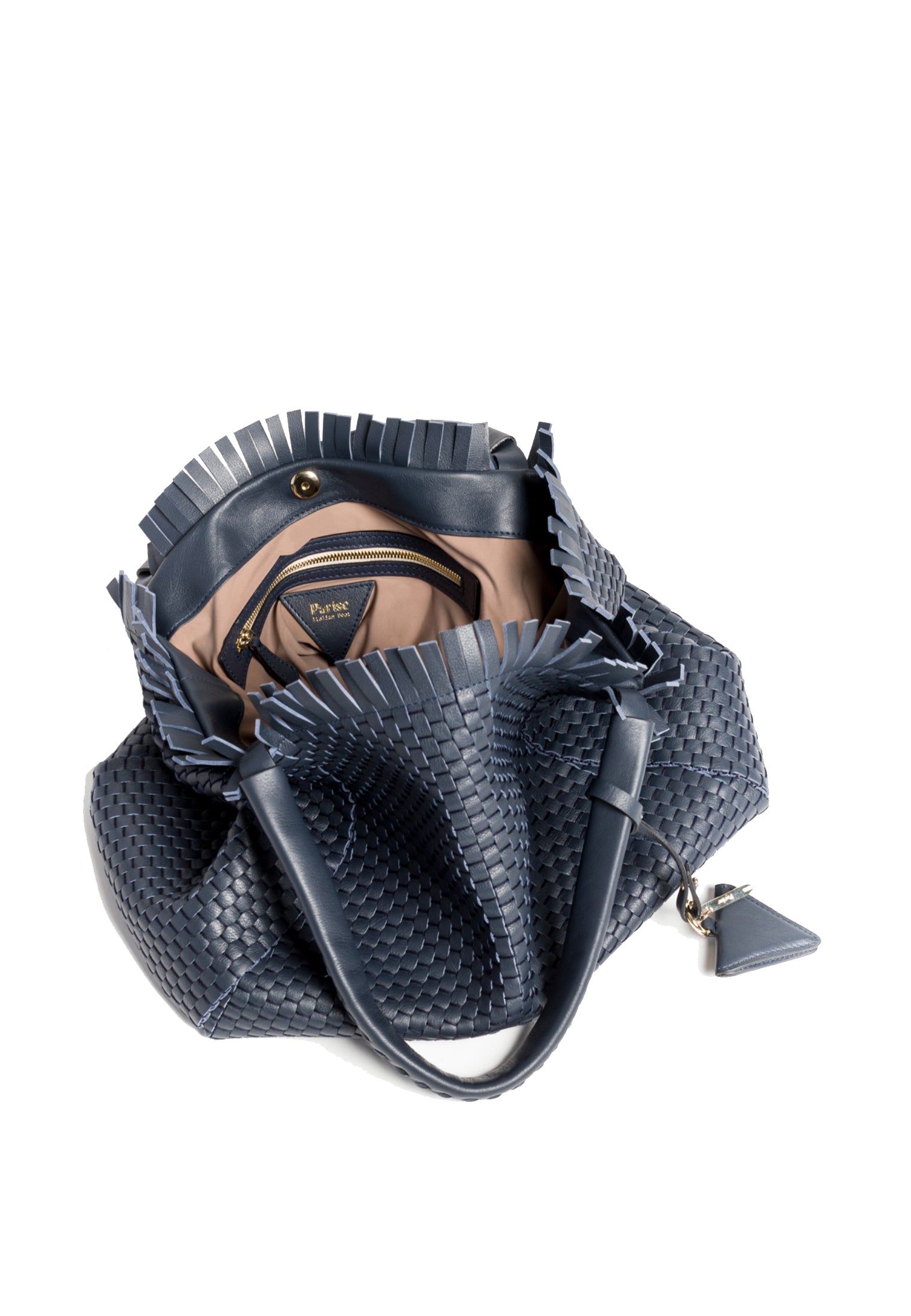 Interior view of the 09 Regular bag, displaying its spacious compartment and 100% cotton lining