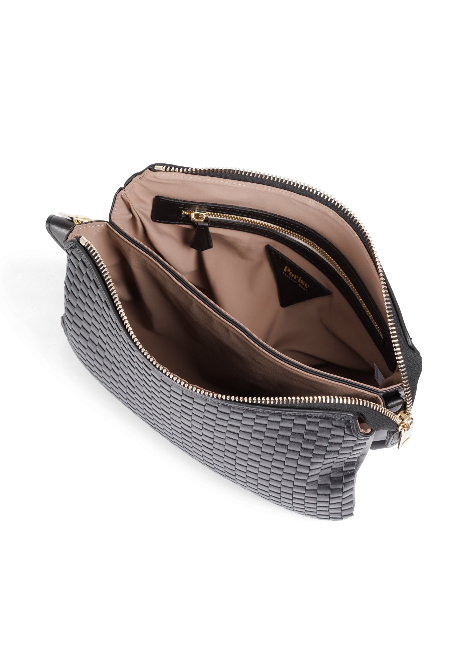 Interior view of the 21 Crossbody Bag, with premium leather lining and functional pocket.
