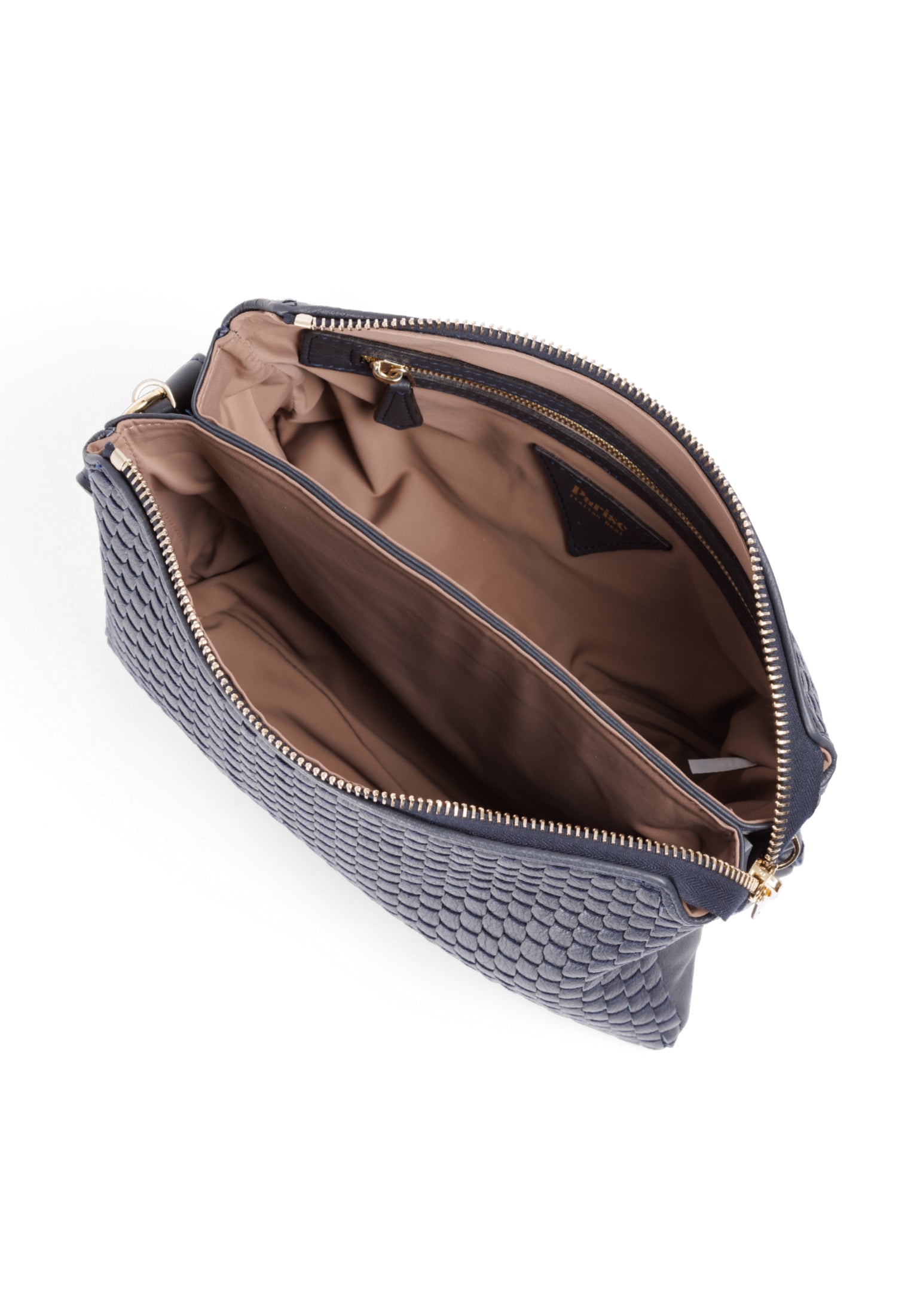Interior view of the 21 Crossbody Bag, with premium leather lining and functional pocket.