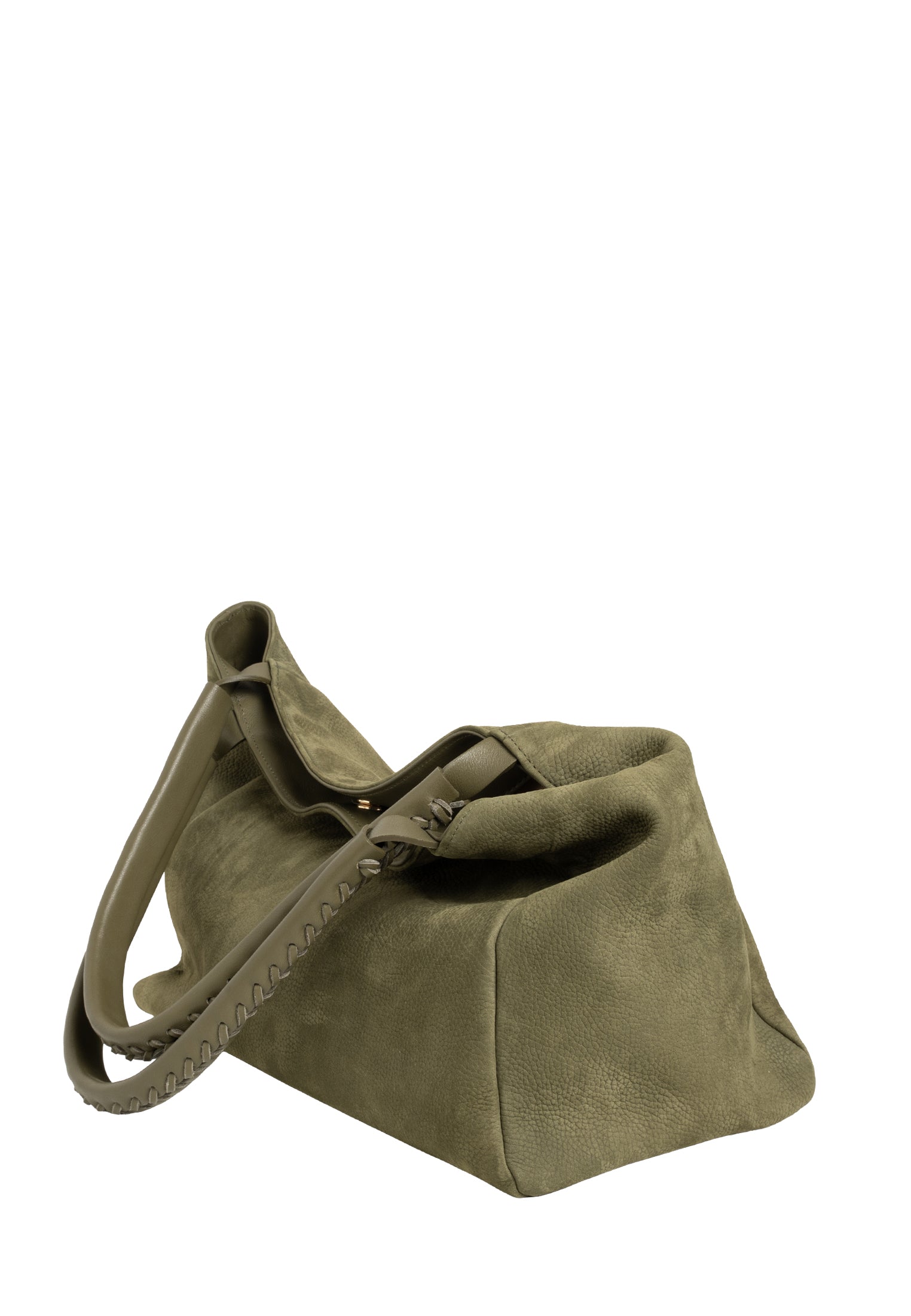 '09' ohne Fransen Nubuk Khaki Dunkelgrün