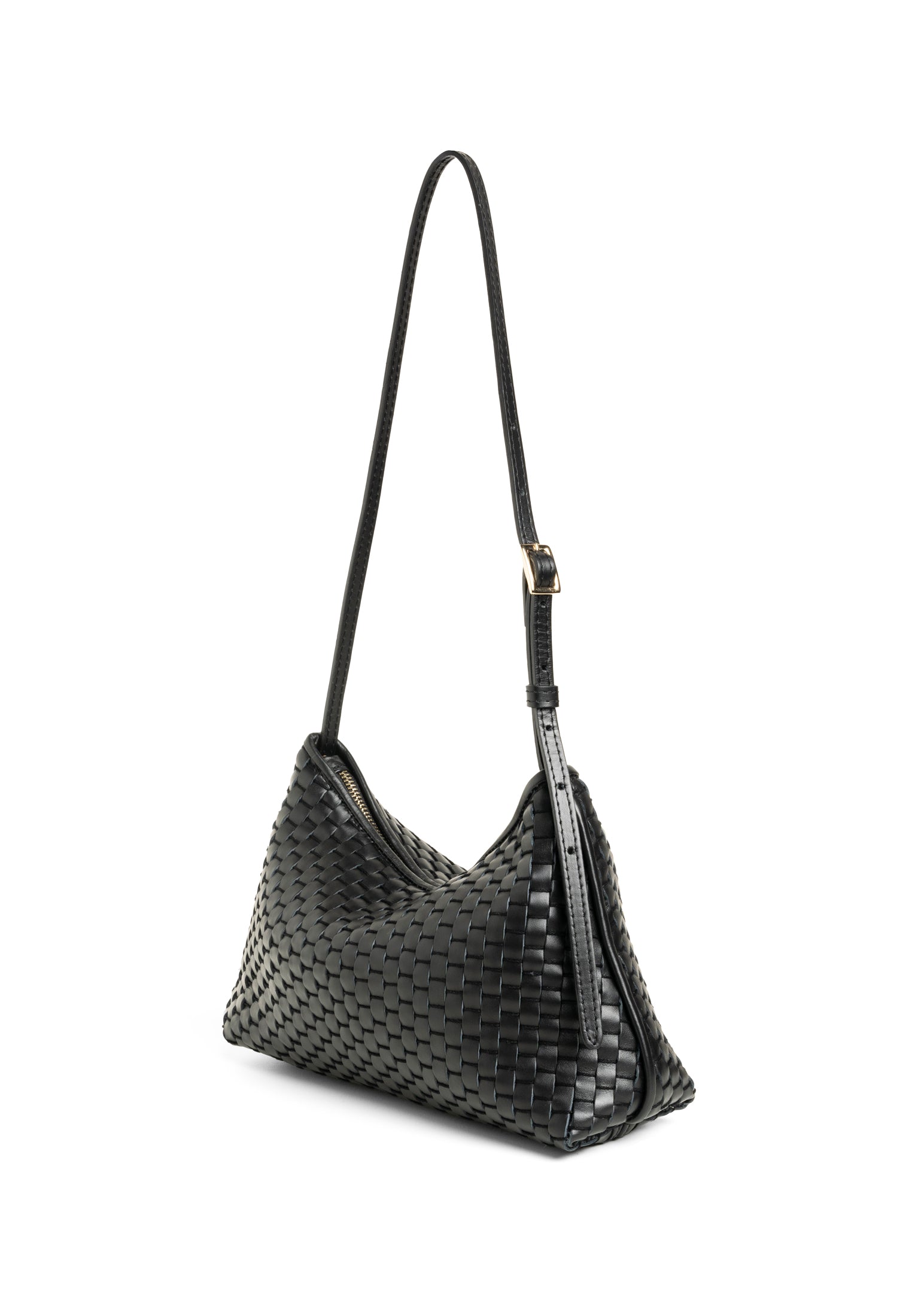 Side profile of the 81 Baguette Bag, highlighting its slim silhouette and artisanal craftsmanship.