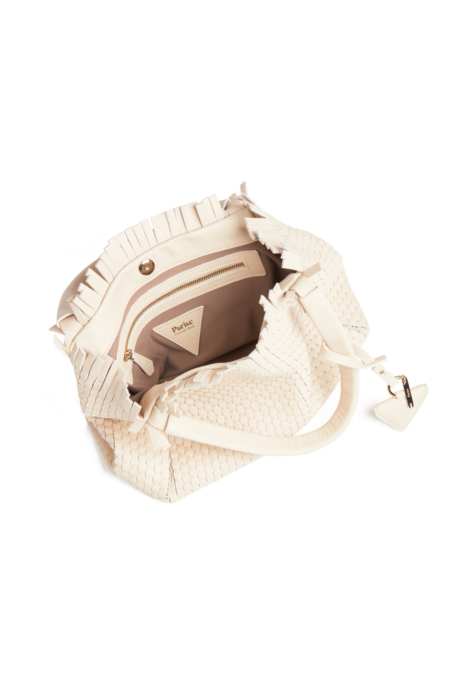 Interior view of the 09 Small Butter bag, displaying its spacious compartment and 100% cotton lining