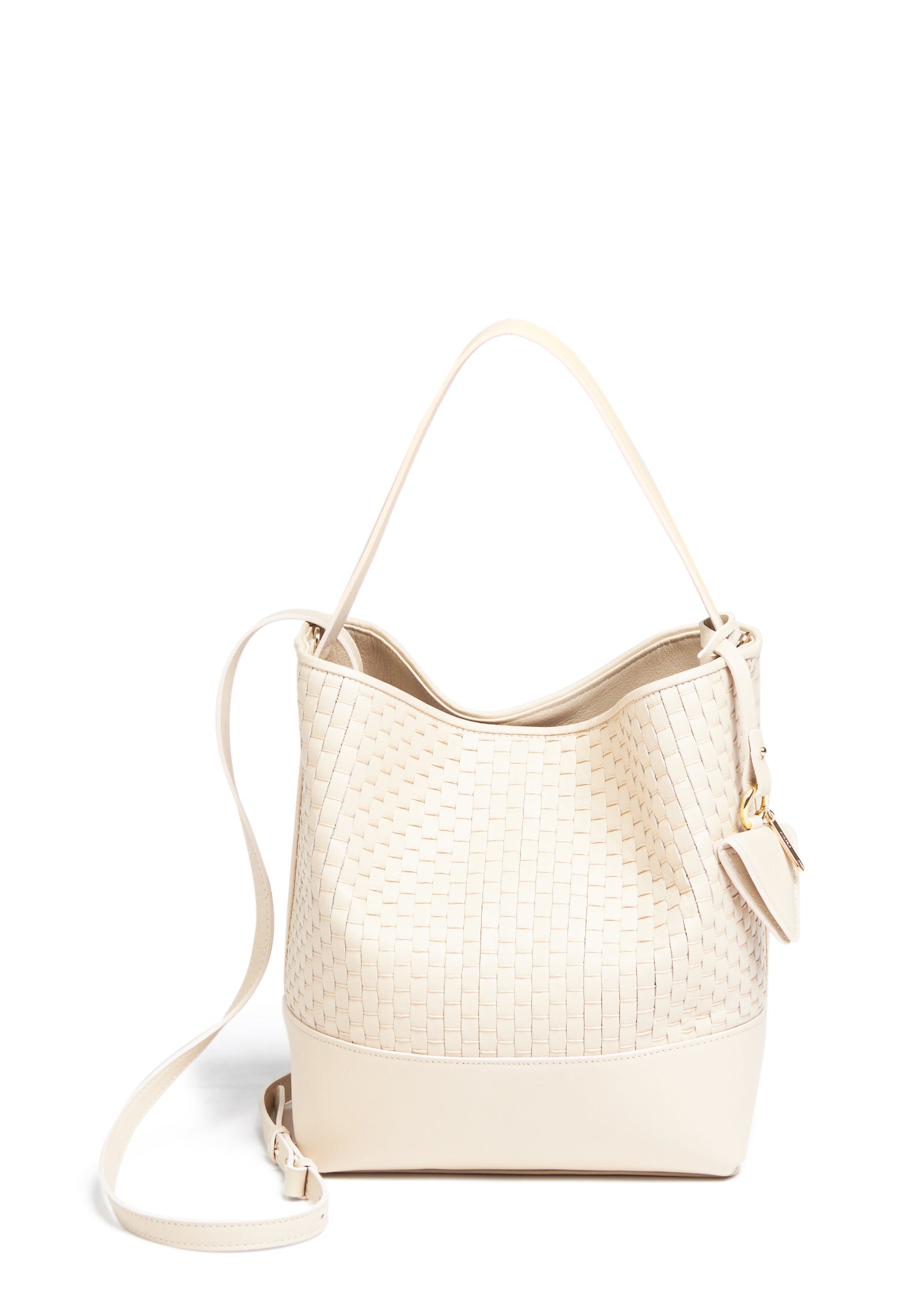 Parise 51 Large Bucket bag frontal view showcasing the adjustable and removable shoulder strap.