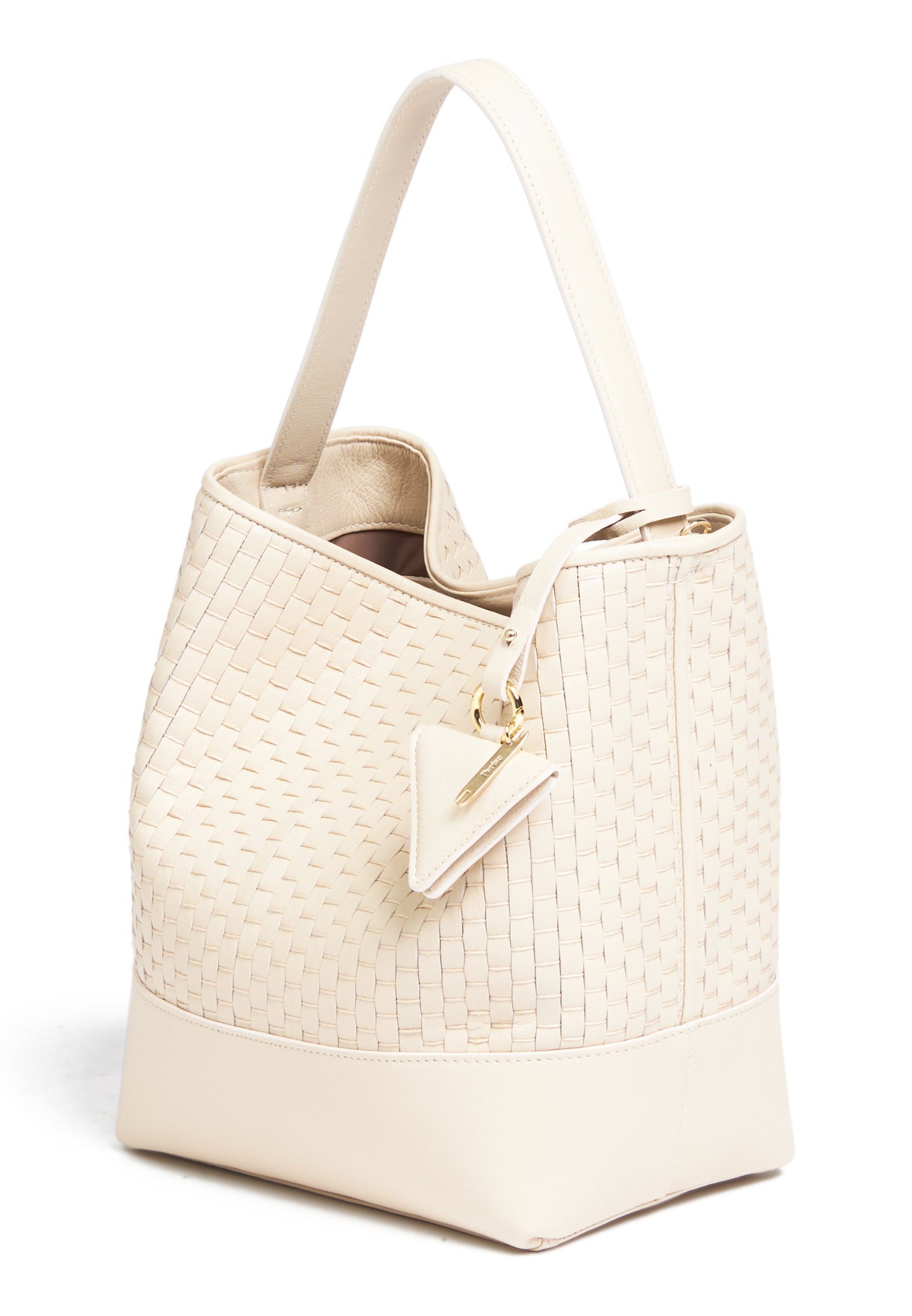 Side profile of the 51 Large Bucket Bag, highlighting its spacious and elegant structure.