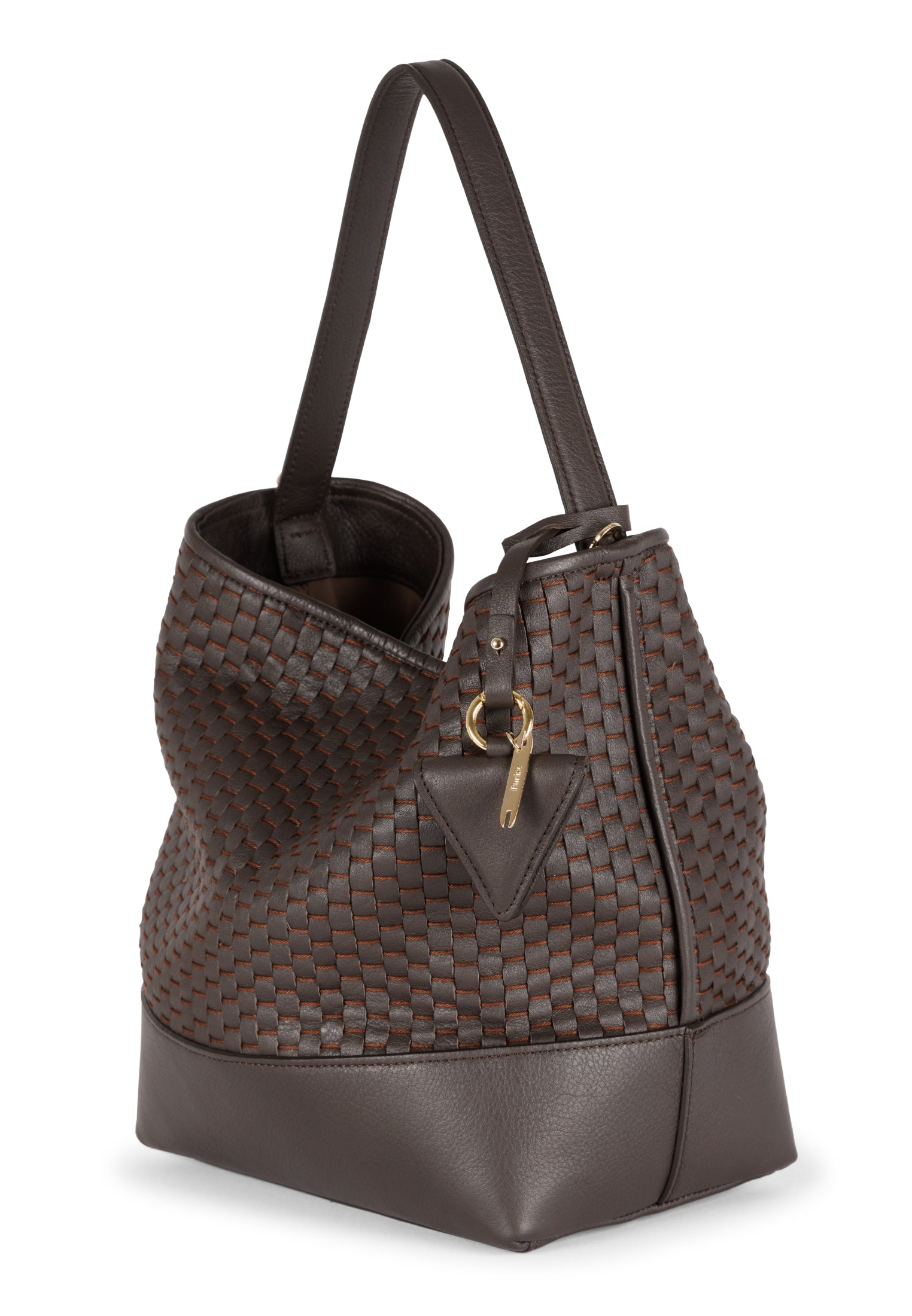 Side profile of the 51 Large Bucket Bag, highlighting its spacious and elegant structure.