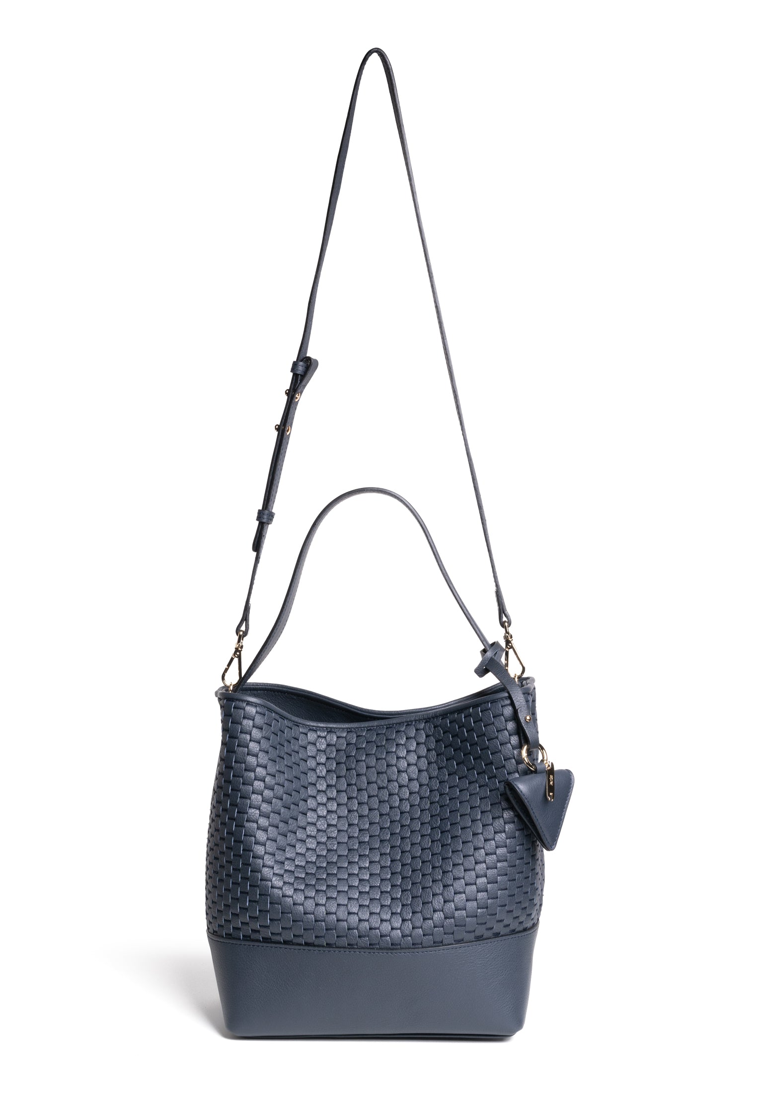 Parise 51 Large Bucket bag frontal view showcasing the adjustable and removable shoulder strap.